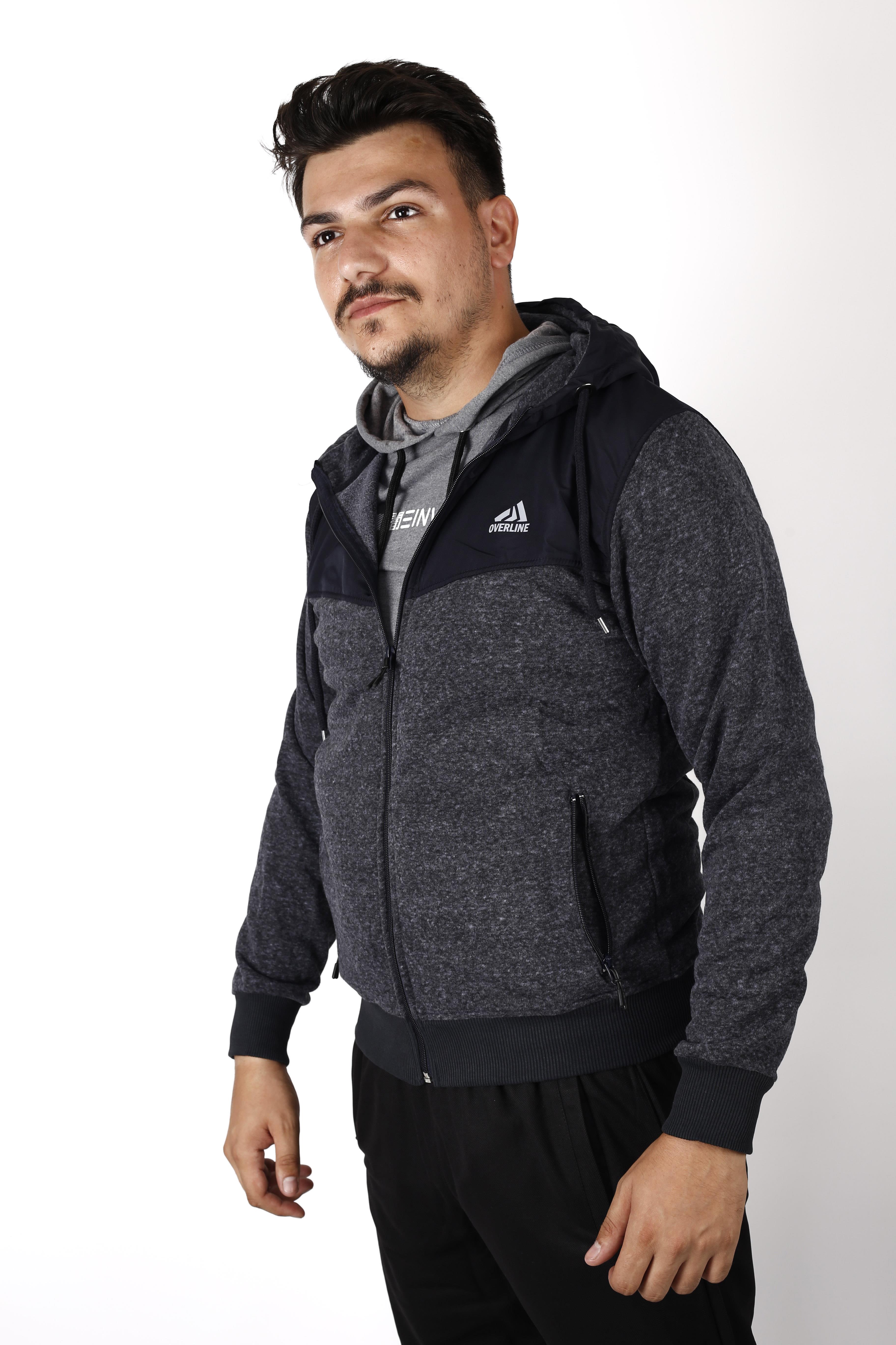 Erkek Antrasit Rüzgar Geçirmez Suya Dayanıklı Sıkı Örüm Ceket 22ECKTH714