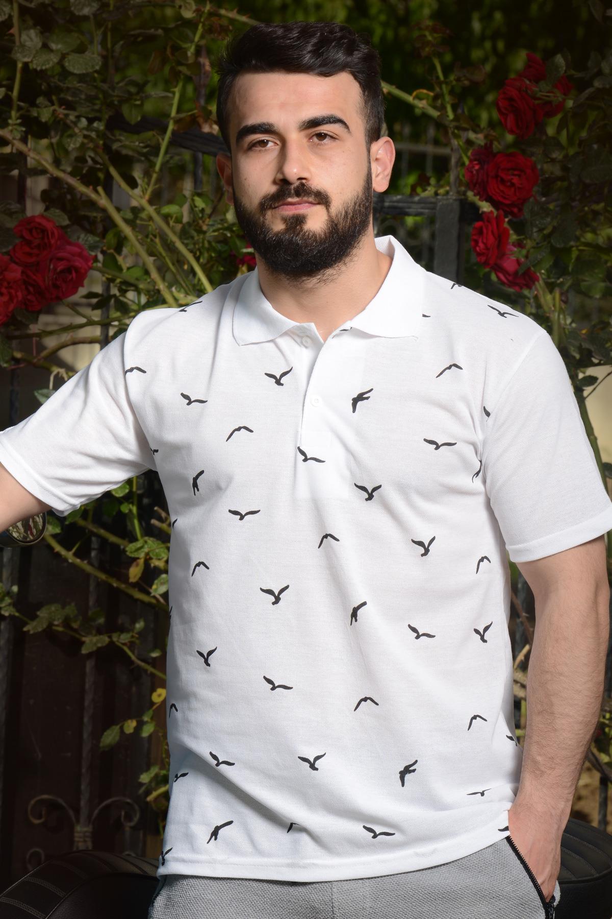 Erkek Beyaz Normal Kesim Martı Model Polo Yaka 21EPLYMART