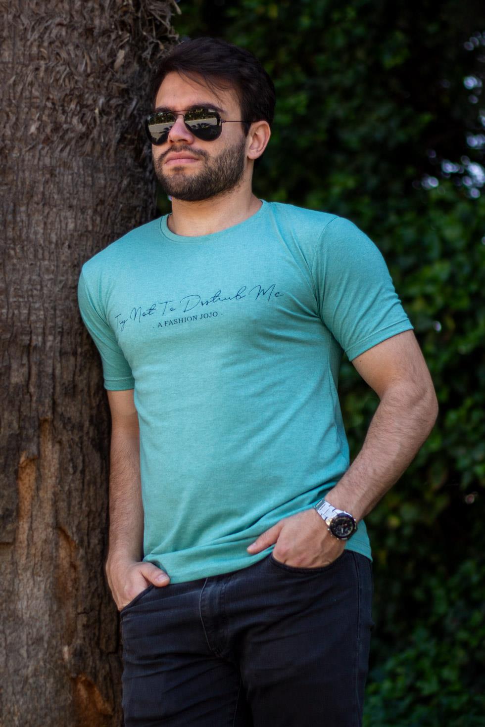 Erkek Çağla El Yazısı İmza Baskı Kısa Kollu Bisiklet Yaka Erkek T-Shirt 22ETSHEYAZ