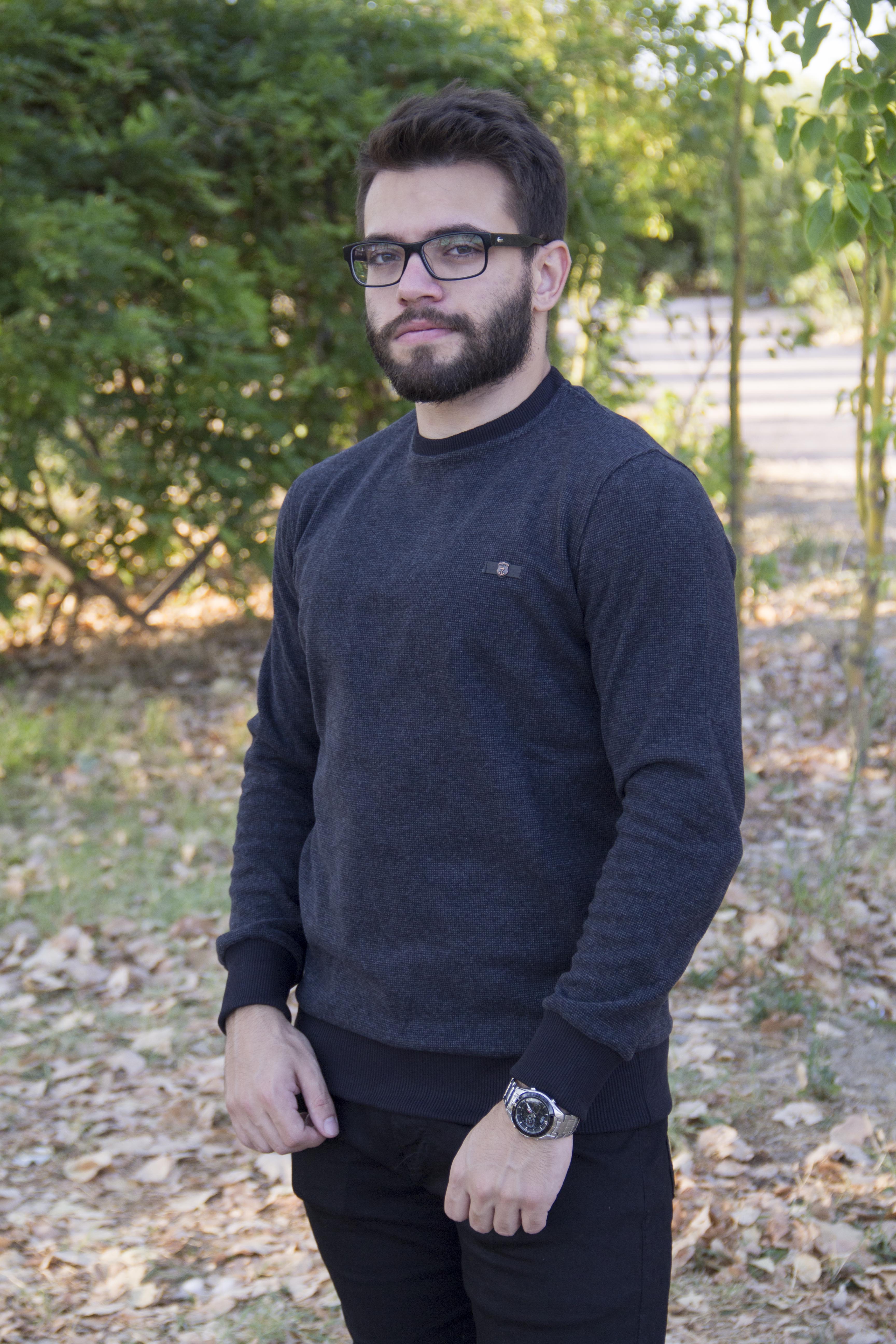 Erkek Lacivert Selanik Kumaş Sweat Kazak 20EKZKBSIC